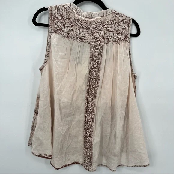 NWT Rachel Zoe Colorblock Knit Sleeveless Button Blouse Shirt Top Paisley S - Picture 8 of 10